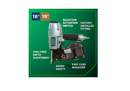 METABO HPT 2-1/2 Inch Coil Siding Nailer NV65AH2