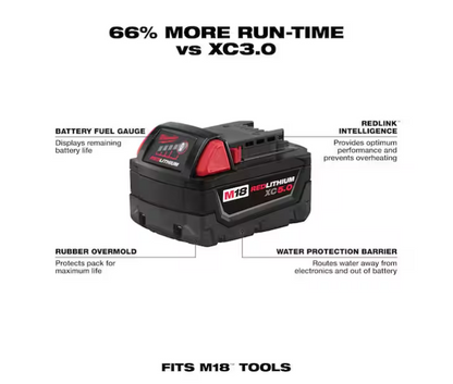 Milwaukee M18 18V 5.0 Ah Lithium-Ion XC Battery Pack 48-11-1850
