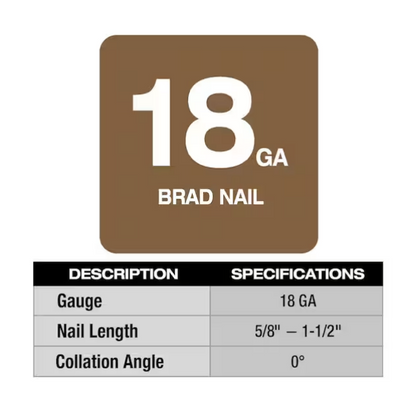 Milwaukee M12 FUEL 12V Brushless 18GA 1-1/2 in. Compact Brad Nailer 2541-20 (TOOL ONLY)