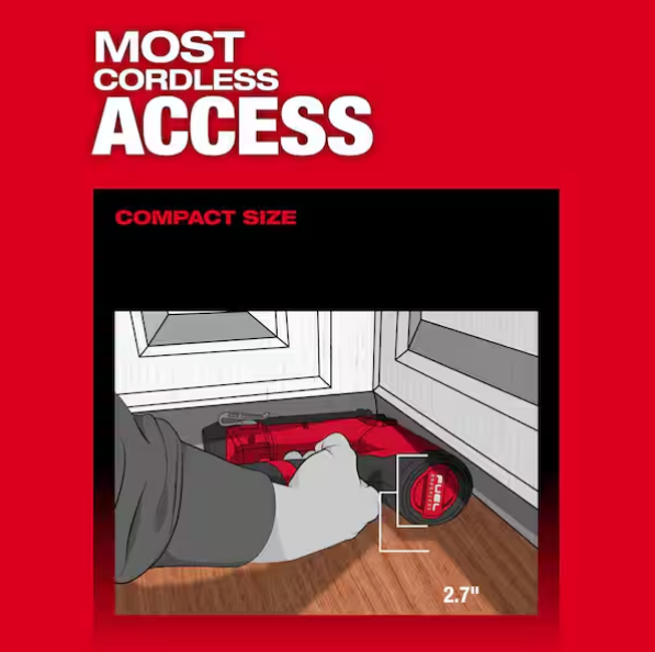 Milwaukee M12 FUEL 12V Brushless 18GA 1-1/2 in. Compact Brad Nailer 2541-20 (TOOL ONLY)