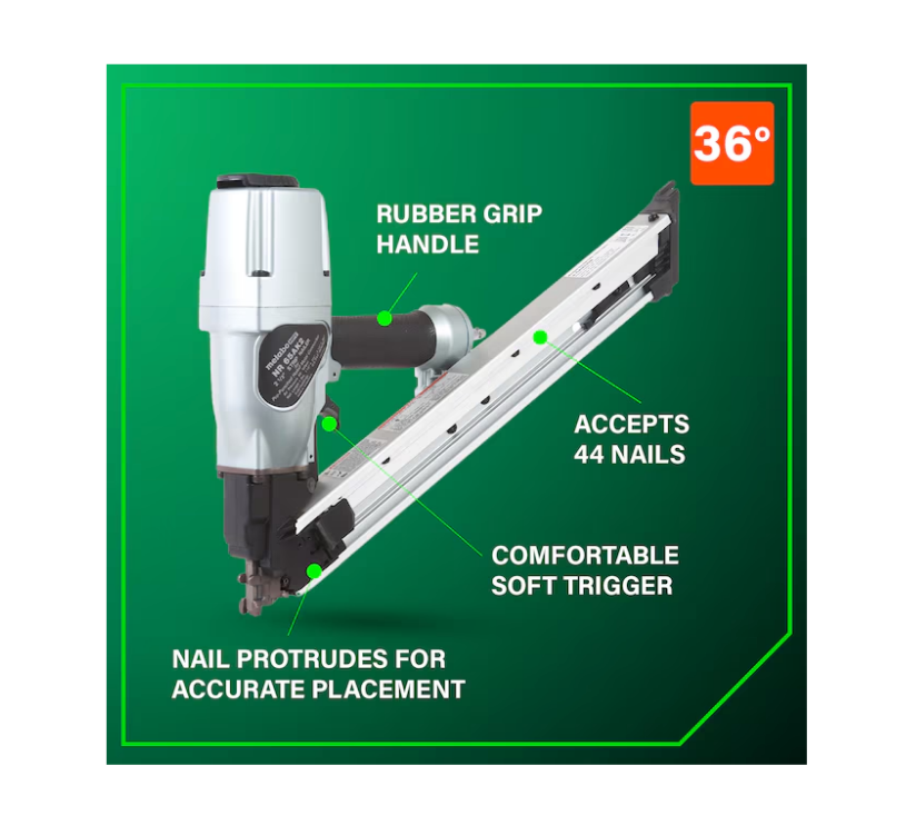 Metabo HPT Strap-Tite 2-1/2in Strip Nailer NR65AK2 - Long Magazine