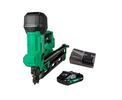 METABO HPT 18V MultiVolt Cordless 21° 3-1/2" Plastic Strip Framing Nailer Kit NR1890DRA