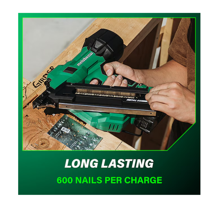 METABO HPT 18V MultiVolt Brushless 1-1/2" Metal Connector Nailer Kit NR1838DKA