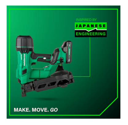 METABO HPT 18V MultiVolt™ Brushless 1-3/4" Coil Roofing Nailer Kit NV1845DA