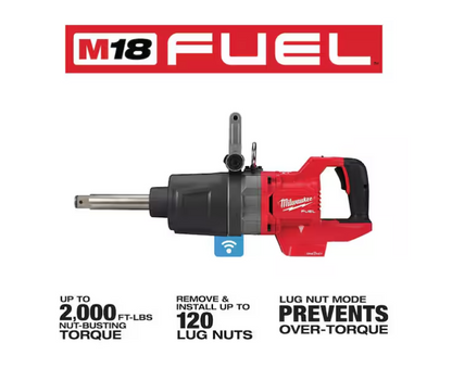 Milwaukee M18 FUEL 18V Brushless Cordless 1" Impact Wrench Extended Reach D-Handle 2869-20 (TOOL ONLY)