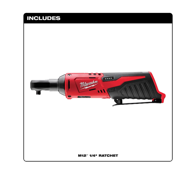 Milwaukee M12 12V 1/4 in. Ratchet 2456-20 (Tool-Only)