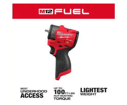 Milwaukee M12 FUEL 12V 1/4 in. Subcompact Impact Wrench w/ Friction Ring 3048-20 (TOOL ONLY)