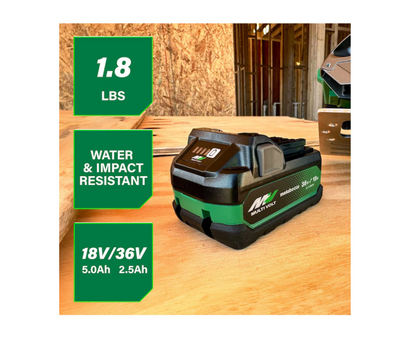 METABO HPT 18V/36V (5.0Ah/2.5Ah) MultiVolt™ Battery (BSL36A18X)