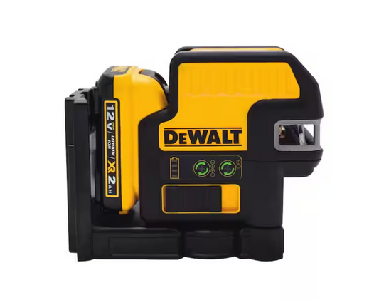 DEWALT 12V MAX Lithium-Ion 100ft. Green Self-Leveling 2-Spot and Cross Line Laser Kit DW0822LG