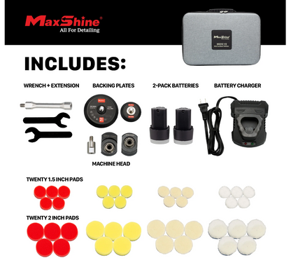 MAXSHINE Cordless Dual Action Polisher M0312 V2 - Cordless Hybrid Rotary & DA