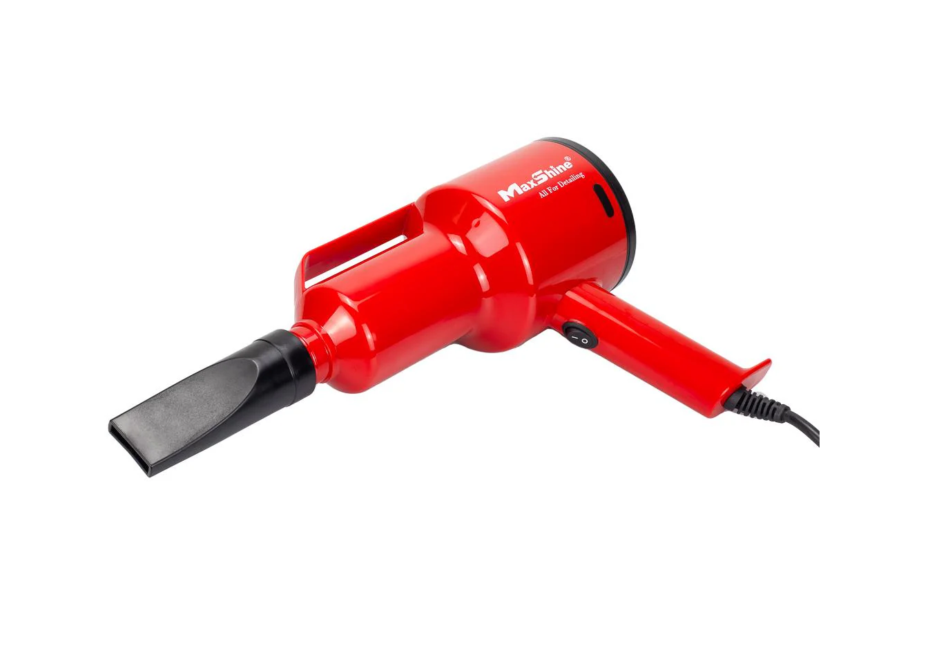 MaxShine Mini Handheld Dryer EVO-S - Red Portable Car Dryer with Attachments for Detailing