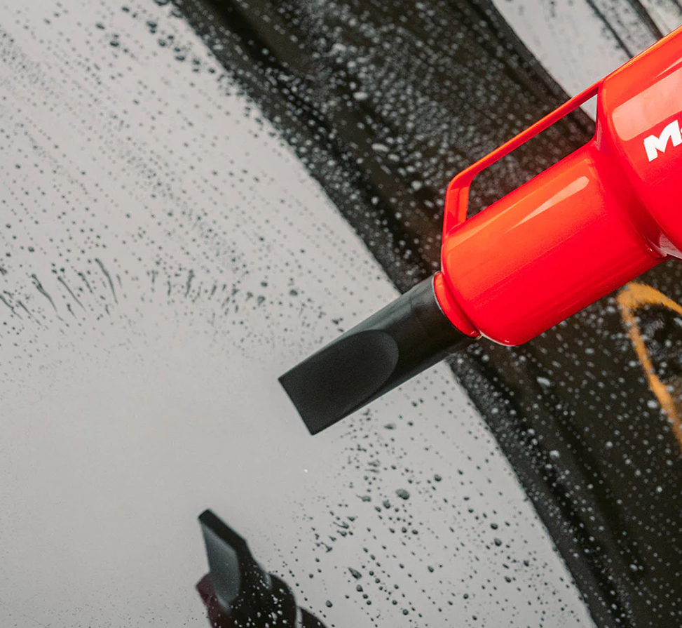 MaxShine Mini Handheld Dryer EVO-S - Red Portable Car Dryer with Attachments for Detailing