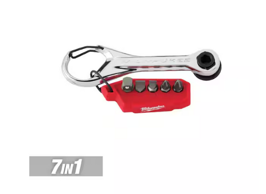 Milwaukee 7-in-1 Multi-Bit Mini Ratchet 48-22-2950
