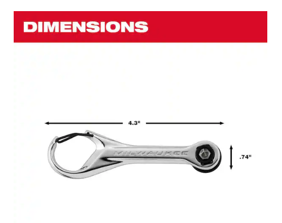 Milwaukee 7-in-1 Multi-Bit Mini Ratchet 48-22-2950