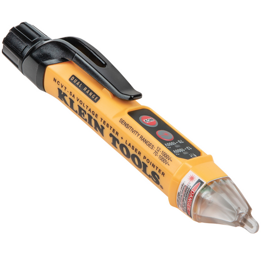 Klein Tools Dual Range Non-Contact Voltage Tester Pen with Laser Pointer, 12 to 1000V AC NCVT-5A