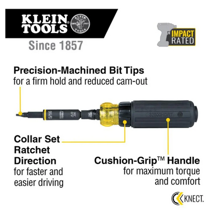 Klein Tools 11-in-1 Ratcheting Impact Driver Item No. SKU# 32500HDRT