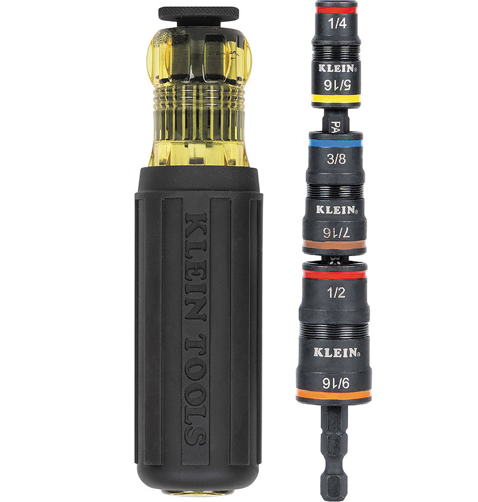 Klein Tools 7-in-1 Impact Rated Flip Socket Set with Handle 32900R