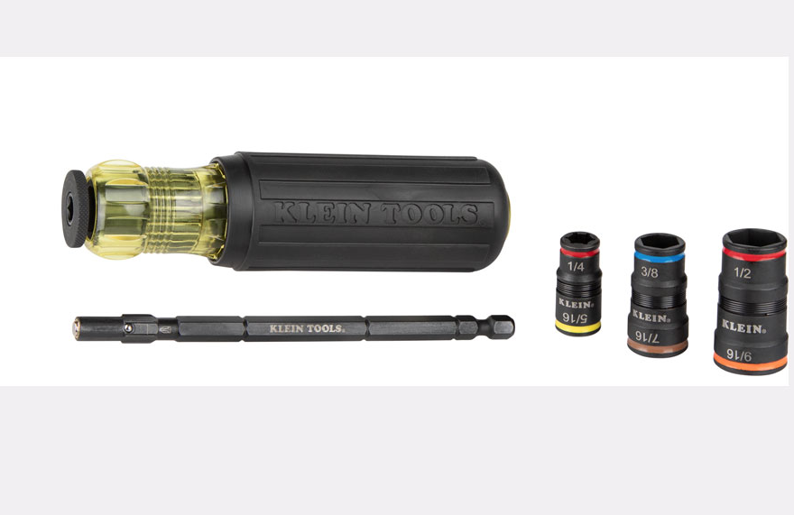 Klein Tools 7-in-1 Impact Rated Flip Socket Set with Handle 32900R