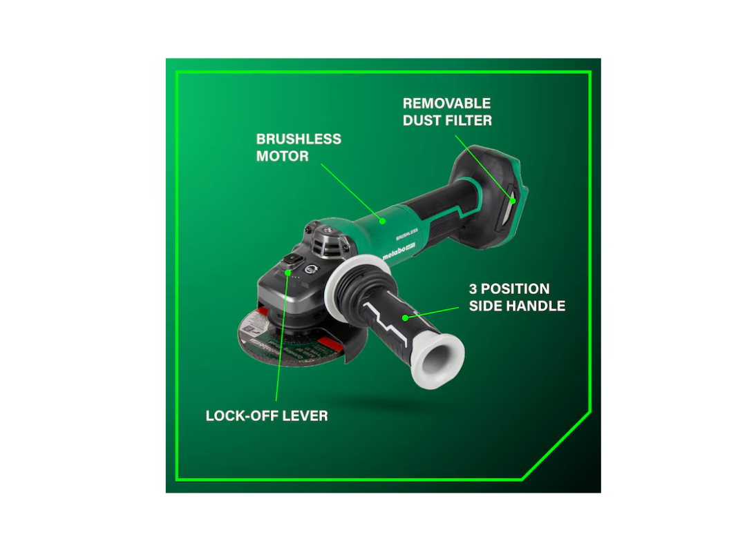 METABO HPT 18V MultiVolt 4-1/2" Paddle Switch Angle Grinder G1812DFQ4 (TOOL ONLY)