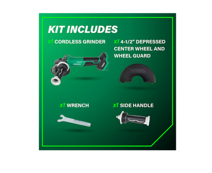 METABO HPT 18V MultiVolt 4-1/2" Paddle Switch Angle Grinder G1812DFQ4 (TOOL ONLY)