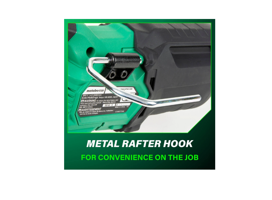 METABO HPT MultiVolt 36V Variable Speed Brushless Hybrid Capable Cordless Reciprocating Saw CR36DAQ4