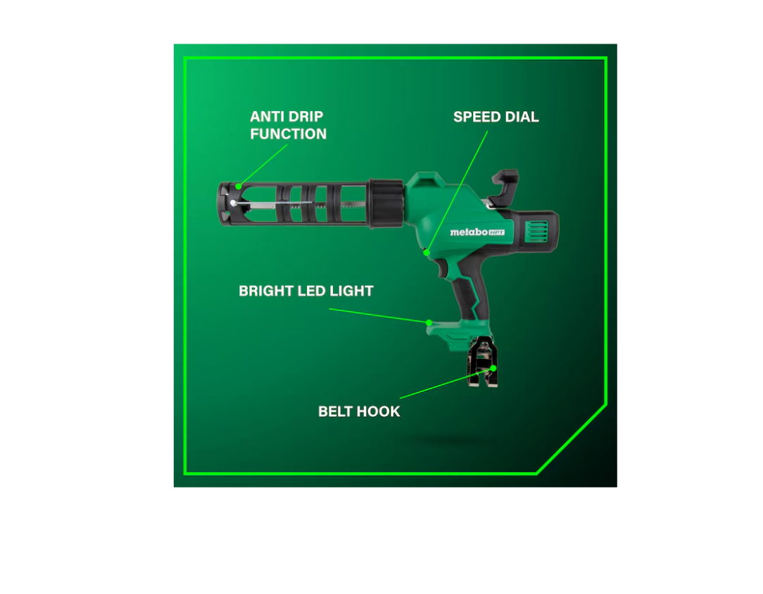 METABO HPT MultiVolt 10oz Cordless Anti-Drip Pinion Caulk Gun AC18DAQ4 (TOOL ONLY)