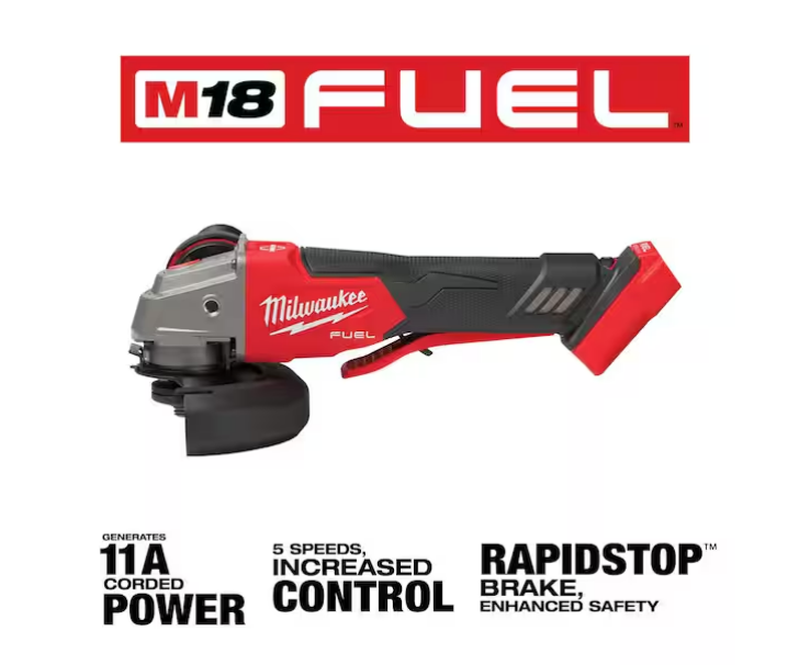 Milwaukee M18 FUEL 18V 4-1/2 in./5 in. Grinder Variable Speed & Paddle Switch 2888-20 (Tool-Only)