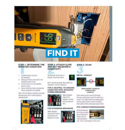 IDEAL SureTrace Plus Circuit Tracer 0-600 Volts AC/DC w/ Continuity Test 61-948