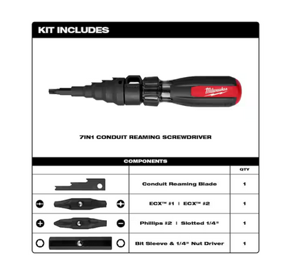 Milwaukee 7-in-1 Conduit Reamer with ECX Bit 48-22-2870