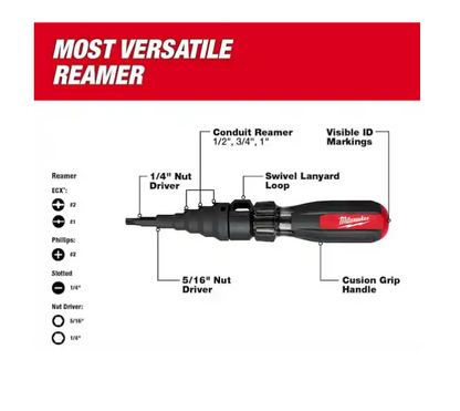 Milwaukee 7-in-1 Conduit Reamer with ECX Bit 48-22-2870