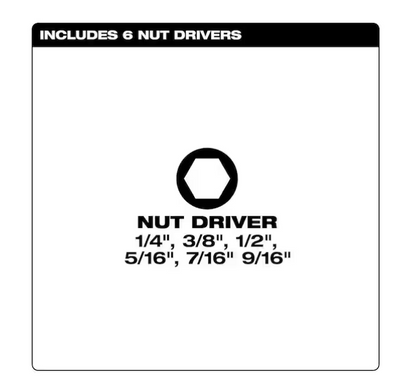 Milwaukee Multi-Nut Driver w/ SHOCKWAVE Impact Duty Magnetic Nut Drivers 48-22-2921
