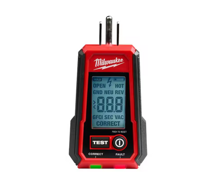 Milwaukee Digital GFCI Receptacle Tester 2224-20
