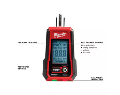 Milwaukee Digital GFCI Receptacle Tester 2224-20