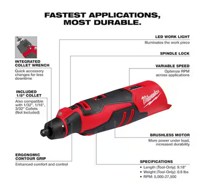 Milwaukee M12 Rotary Tool with (1) 2.0 Ah Battery Pack and Charger 2525-21