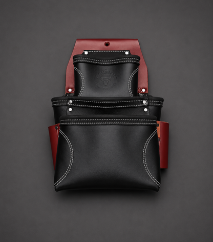 WAXWING Maroon & Black Leather Tool Belt - WTB7061