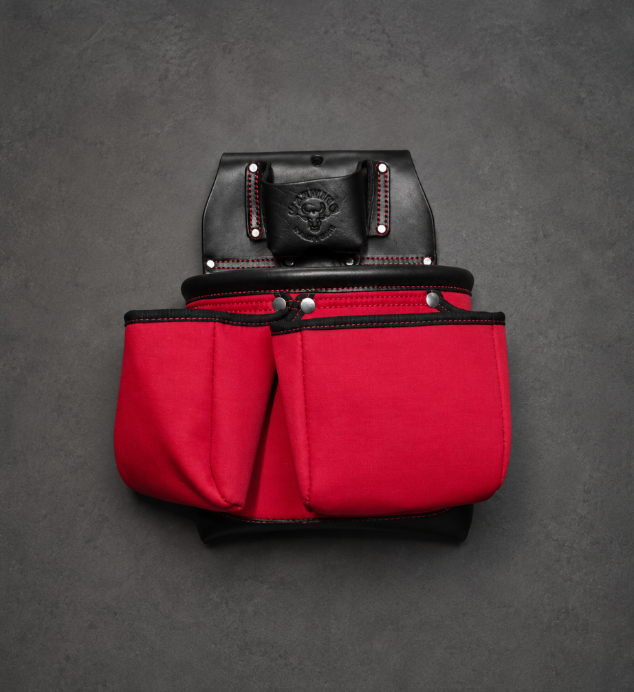 WAXWING Black Leather & Red Nylon Tool Belt - WTB7061