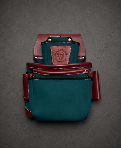 WAXWING Maroon Leather & Green Nylon Tool Belt WTB7061