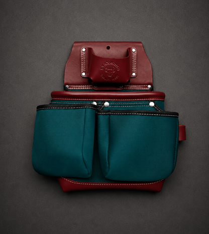 WAXWING Maroon Leather & Green Nylon Tool Belt WTB7061