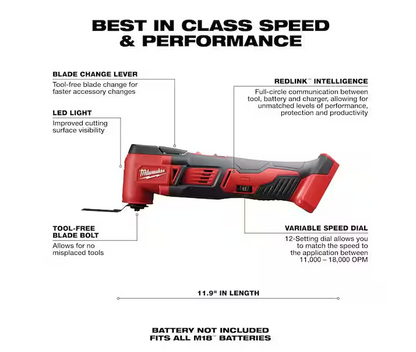 Milwaukee M18 18V Oscillating Multi-Tool 2626-20 (Tool-Only)