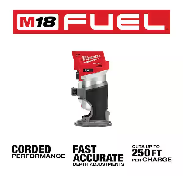 Milwaukee M18 FUEL 18V Brushless Compact Router 2723-20 (Tool-Only)