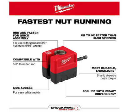 Milwaukee 3/8 in. Threaded Rod Nut Runner 48-32-2391