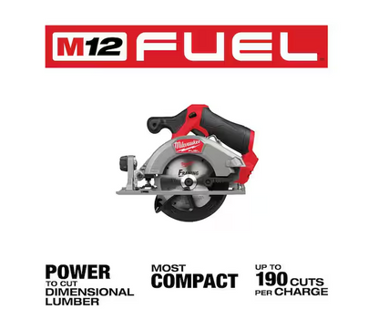 Milwaukee M12 FUEL 12V Brushless 5-3/8 in. Cordless Circular Saw 2521-20 (Tool-Only)