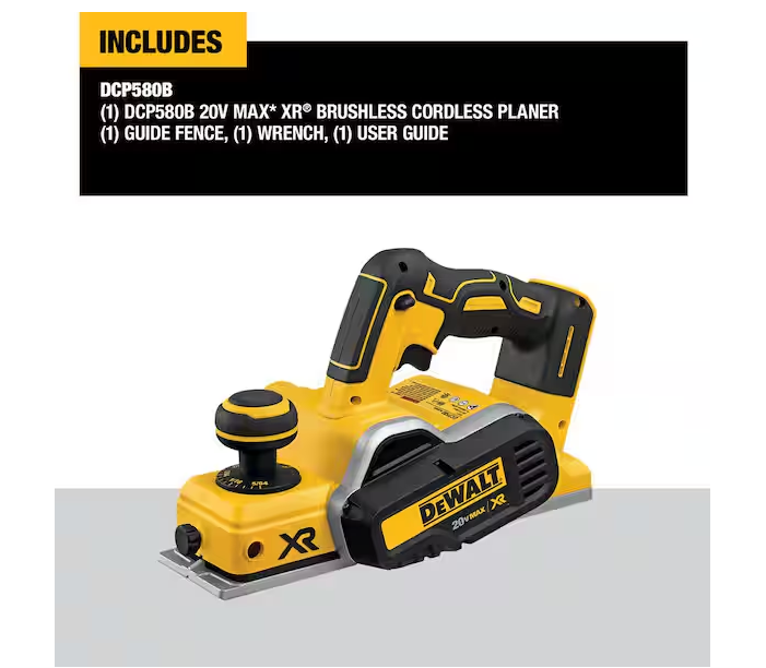 DEWALT 20V MAX XR Cordless Brushless 3-1/4 in. Planer DCP580B (Tool Only)