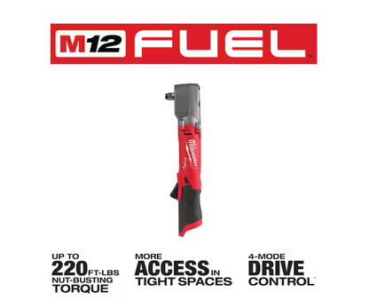 Milwaukee M12 FUEL 12V Brushless Cordless 1/2in. Right Angle Impact Wrench 2565-20 (Tool-Only)