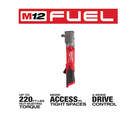 Milwaukee M12 FUEL 12V Brushless Cordless 1/2in. Right Angle Impact Wrench 2565-20 (Tool-Only)