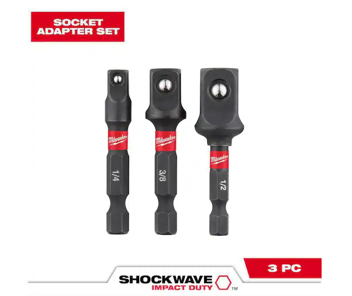 Milwaukee SHOCKWAVE Socket Adapter Set 48-32-5033