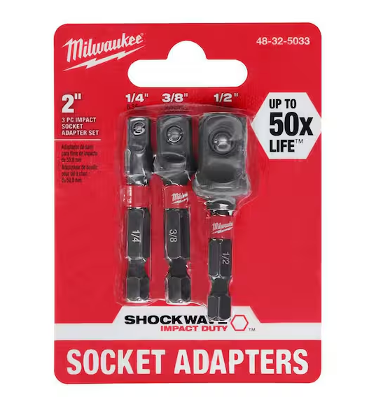 Milwaukee SHOCKWAVE Socket Adapter Set 48-32-5033