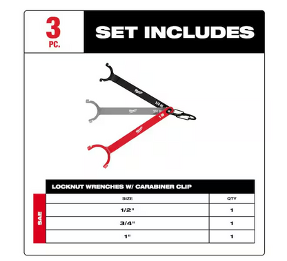 Milwaukee Locknut Wrench Set (3-Piece) 48-22-6110
