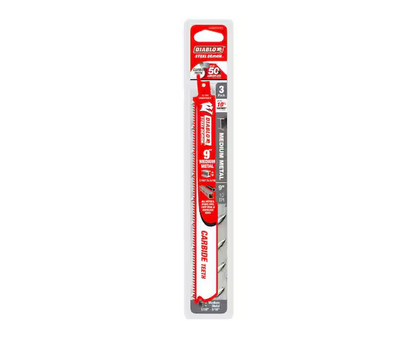 Diablo 9" Steel Demon Carbide Medium Metal Reciprocating 3-Pack Blades DS0910CF3