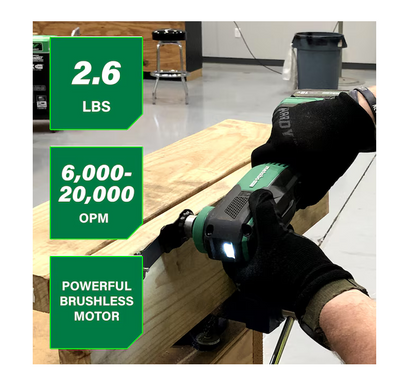 Metabo HPT Multi-Volt 18V Brushless Variable speed 2-Piece Oscillating Multi-Tool (Battery Not Included)